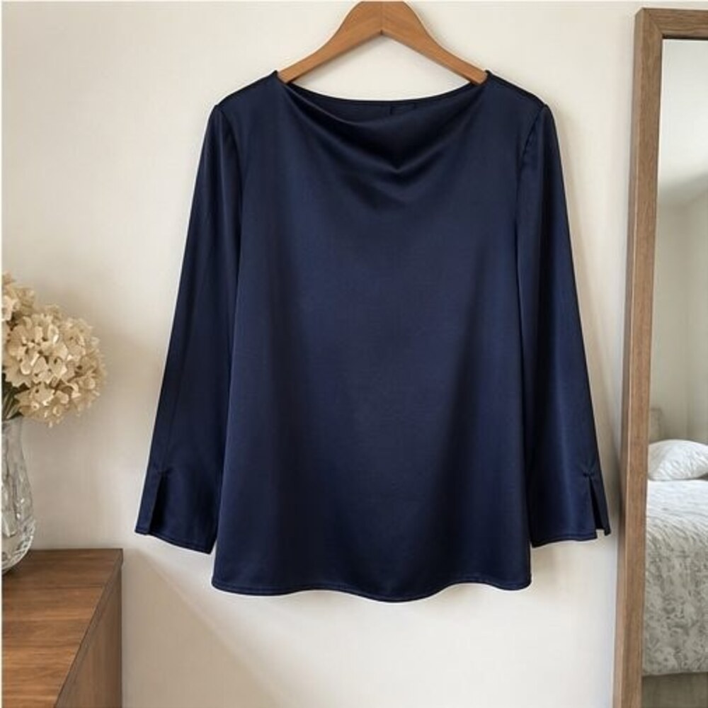 Lilac Tie Neck Blouse